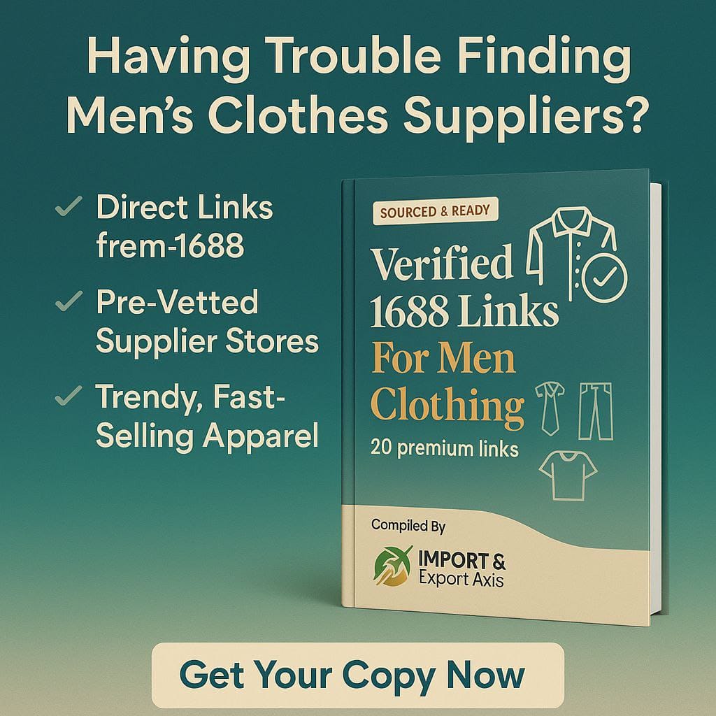 Verified 1688 Links for Men Clothing